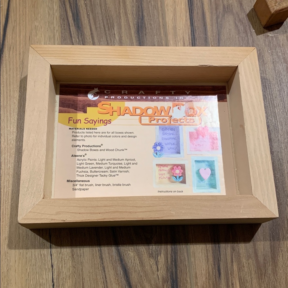Wooden Shadow box for crafting 6” by 8” x 1.5” deep